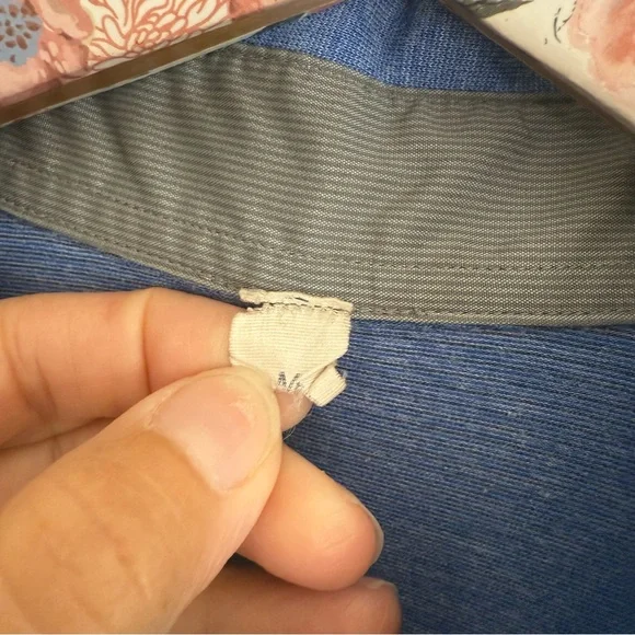 LULULEMON Evolution Polo Short Sleeve Shirt Men’s M Medium Blue - Picture 6 of 8